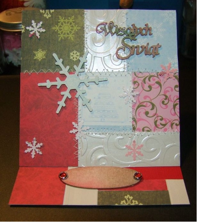 cardmaking - dzięki tej technice powstała ta kartka święta Bożego Narodzenia
