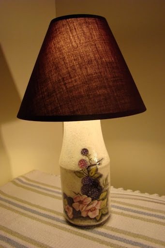 lampka decoupage recylkingowa