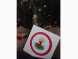 wigilijny stroik- świąteczna kartka