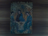 Trójca Święta, obraz na starym drewnie