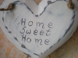 zawieszka/girlanda: ptaszek + serce z napisem &amp;quot;Home Sweet Home&amp;quot;